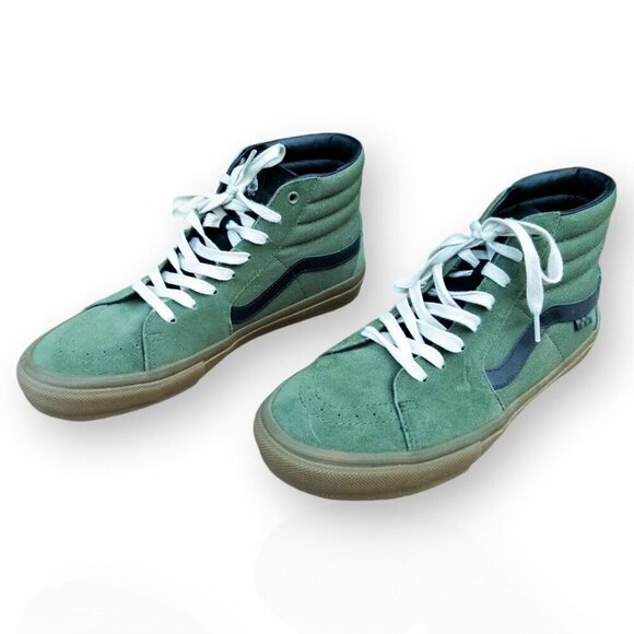Vans Sk8-Hi MTE Collection Green Suede HighTops Insulated Interior Men Size 10.5 - Picture 15 of 16